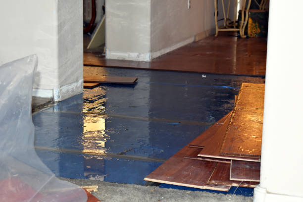 Professional Flood Cleanup technician working in Middletown, RI